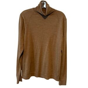 Banana Republic Women's Camel Merino Wool Turtleneck Sweater in Size XL